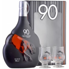 Meukow 90 Proof 0.7 gift box with 2 glasses